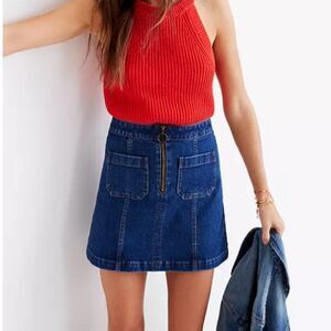 Madewell Zip Jean Skirt Size 25